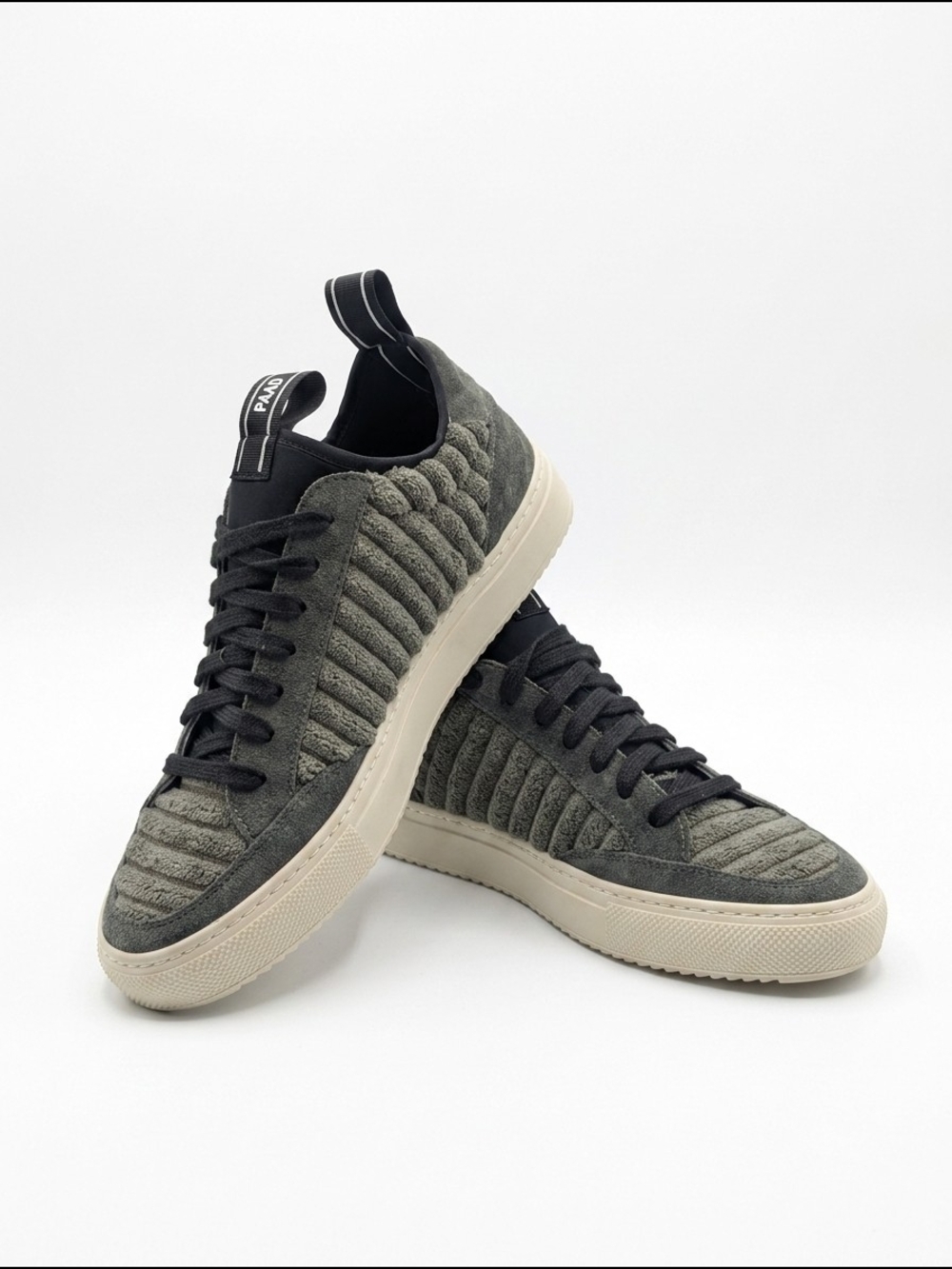 P448 Green Quilted Suede Sneakers